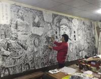 艺术家马培童日记:“焦墨画中的天人合一”马培童焦墨画感悟笔记（106）
  【图5】