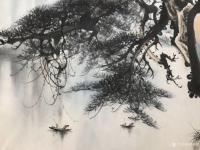 艺术家罗树辉日记:国画山水新作《峽江煙雨》“闲来听乐韵无穷，起而泼墨写春秋”，【图3】