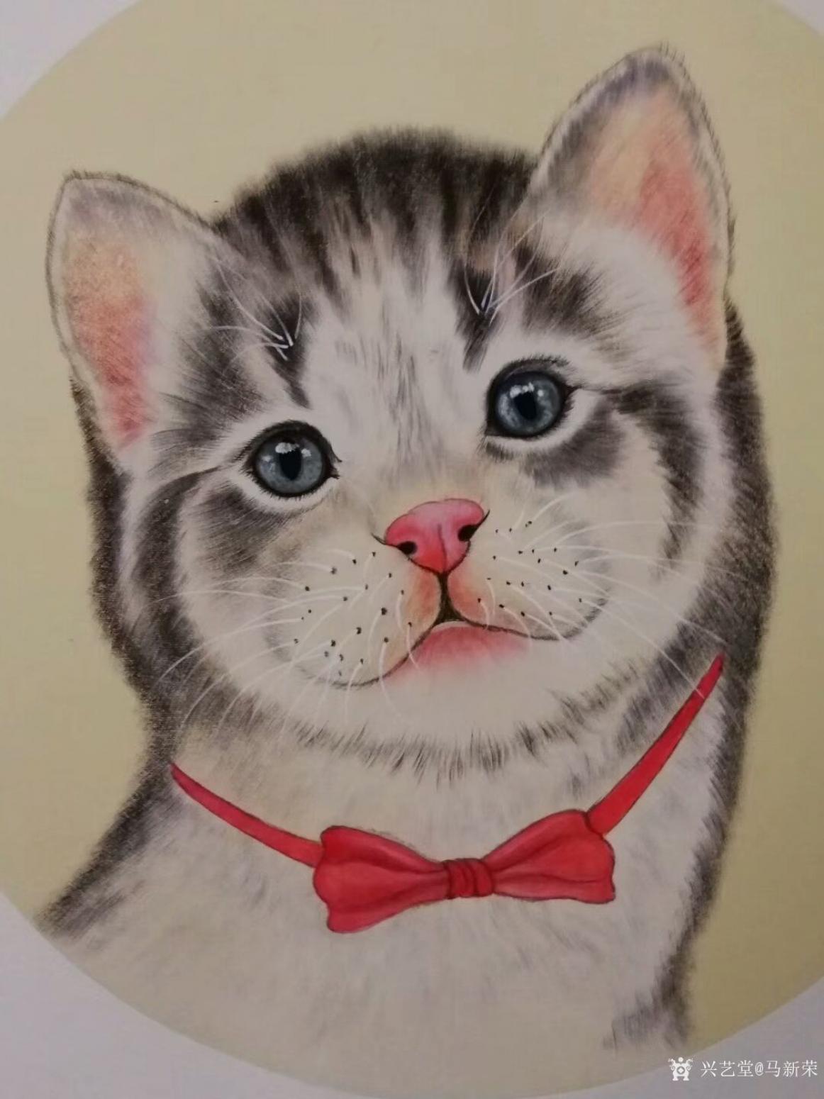 马新荣国画作品《猫—小咪咪》【图0】