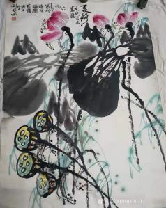 13981178111国画作品-《100》