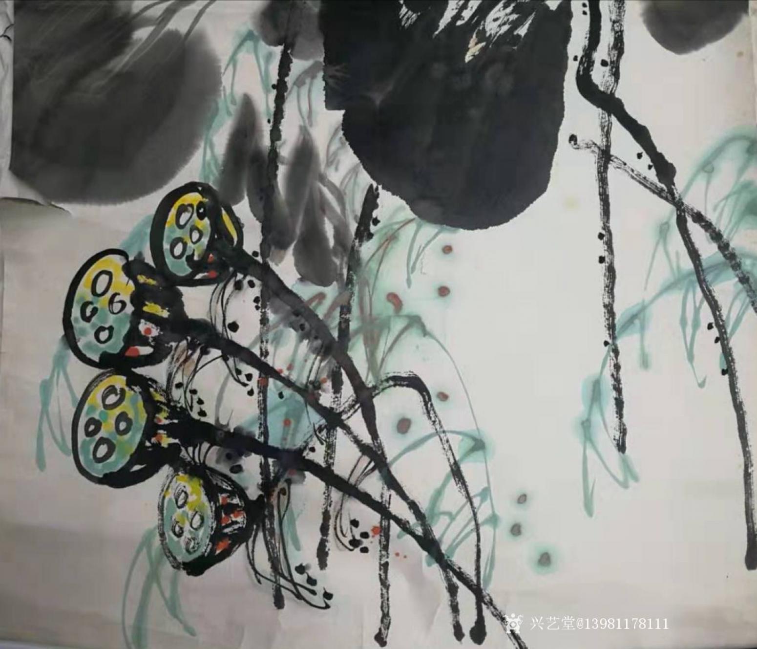 13981178111国画作品《100》【图1】