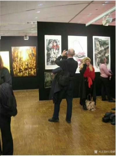 王晓鹏荣誉-国画人物画（水墨画）作品《德峨收玉米女孩》参加法国巴黎2011卢浮宫沙龙展，获特【图4】