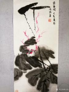 艺术品图片：艺术家陈培泼国画作品名称《荷塘清趣》价格500.00 元