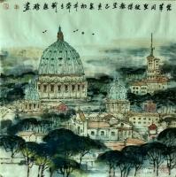 艺术家刘应雄日记:国画山水写生作品《意大利风情》系列作品欣赏；
  第一幅《【图2】