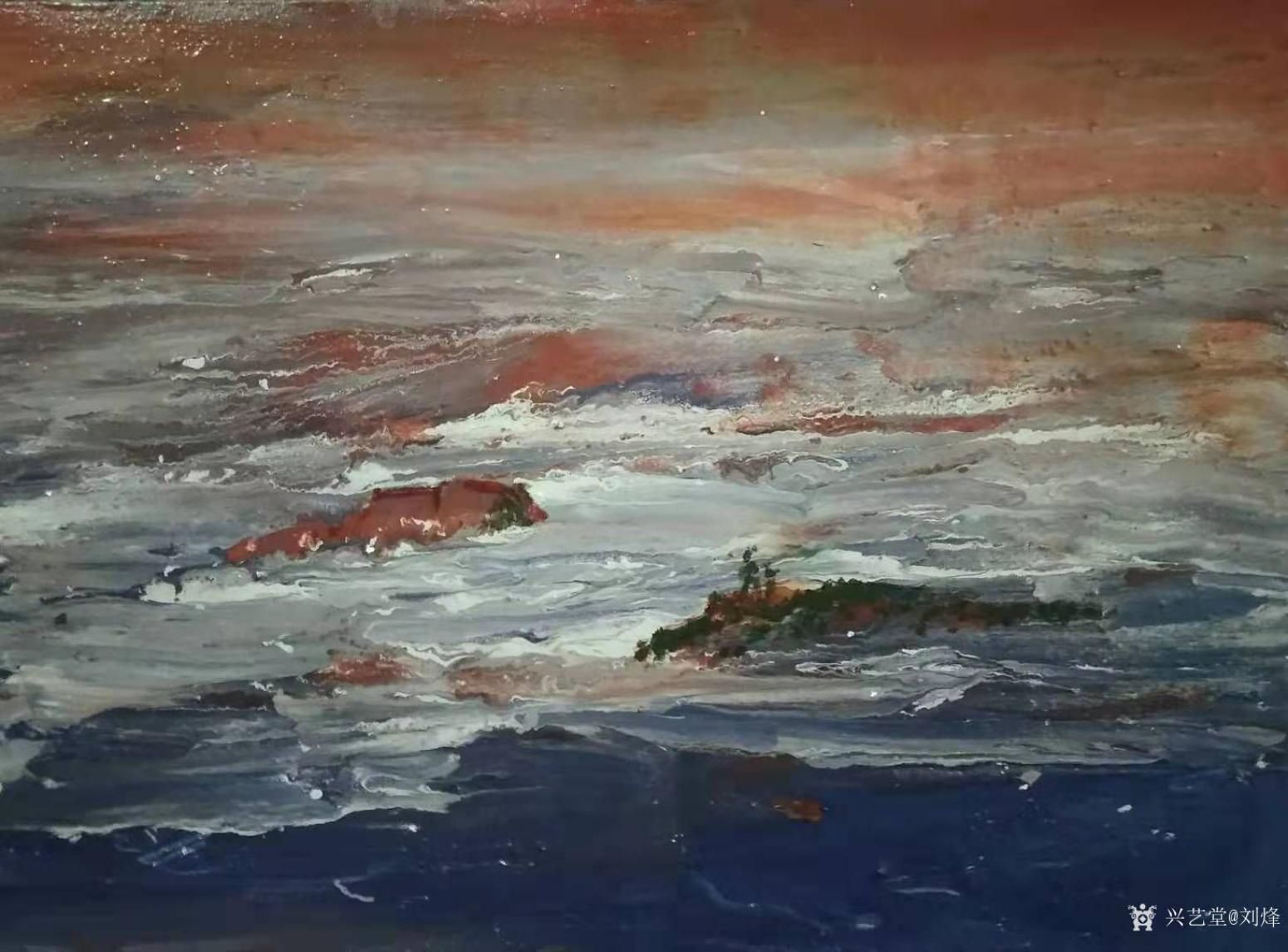 刘烽油画作品《不尽长江滚滚来》【图0】