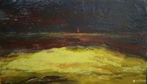 艺术品图片：艺术家刘烽油画作品名称《孤舟》价格9000.00 元