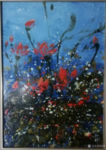 艺术品图片：艺术家刘烽油画作品名称《荷塘夜色》议价