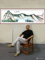 艺术家秦发艺日记:国画表意画《龙脉护佑》两幅。
  山水有型，一道龙脉，风水【图2】