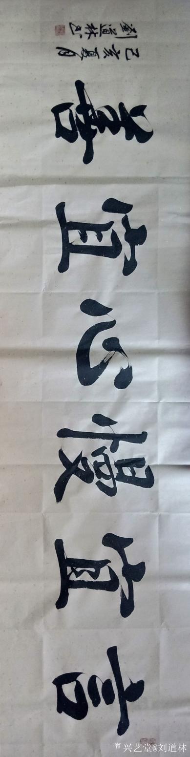 刘道林书法作品《言宜慢心宜善》