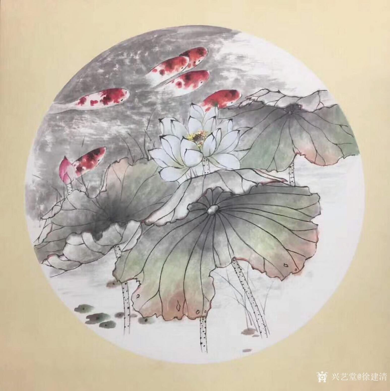 徐建清国画作品《花鸟画—鱼乐图》【图0】