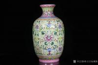 艺术家东方古玩城堡收藏:“清.粉彩花卉赏瓶”早期购于文物商店，带鉴定火漆印，清.粉彩【图0】