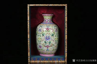 东方古玩城堡收藏-“清.粉彩花卉赏瓶”早期购于文物商店，带鉴定火漆印，清.粉彩花卉赏瓶，全美品，器【图2】