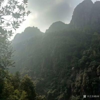 陈刚日记-采风之楠溪江陡门村，并完成《楠溪江》画作两幅；
  在永嘉通刘存浩先生的引导与【图1】