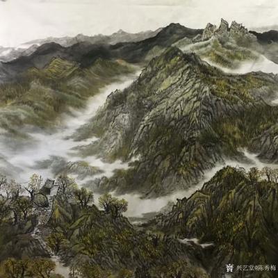 陈秀梅日记-国画山水画宁夏贺兰山区写生作品“春草如有情，山中尚含绿”等；
  亲爱的朋友们【图2】