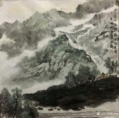 陈秀梅日记-国画山水画宁夏贺兰山区写生作品“春草如有情，山中尚含绿”等；
  亲爱的朋友们【图5】
