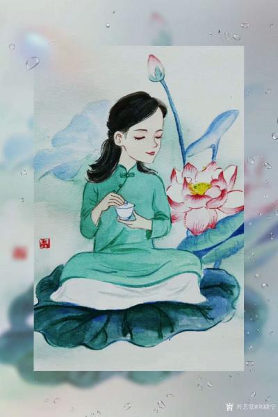 刘晓宁日记-香香漫画人物画欣赏；画画是一个奇妙的过程，看着画面一点点变化，你会自己感觉很欢喜【图1】