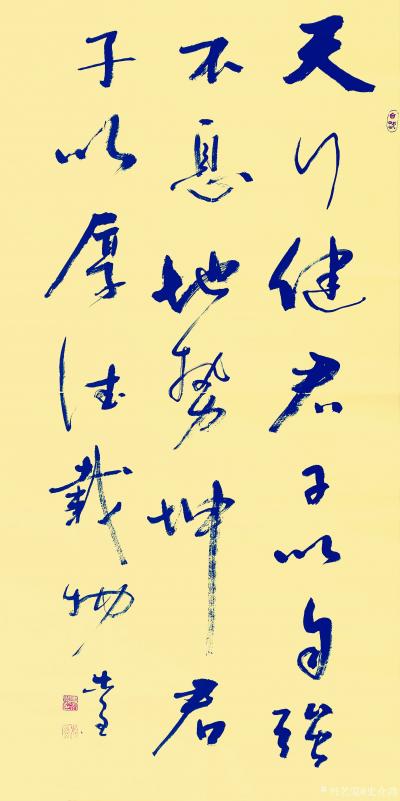 史介鸿日记-行书书法：“天行健，君子以自强不息；地势坤，君子以厚德载物。”【图1】