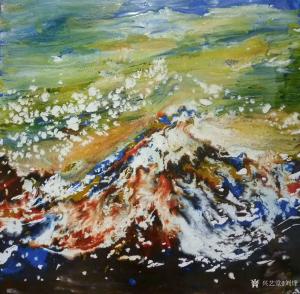 艺术品图片：艺术家刘烽油画作品名称《春》价格6400.00 元