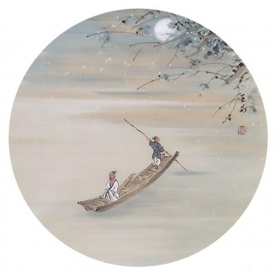 李亚南日记-李亚南书画作品，仿古山水人物画小品欣赏.【图1】
