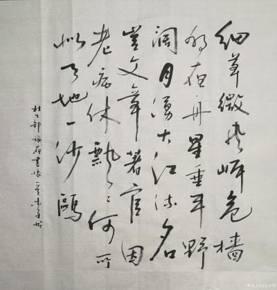 史介鸿日记-书法作品：杜工部《旅夜书怀》,尺寸<span style=