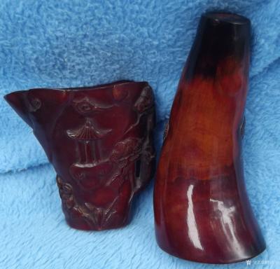 荆古轩收藏-我收藏的角质藏品。每一件藏品它都是生命载体，当今人们在珍爱动物的同时也在珍爱用心【图1】