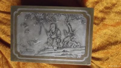 荆古轩收藏-我收藏的文房多面浅雕铜盒，它是前人高士心怀古意的表达和珍玩赏品。【图6】