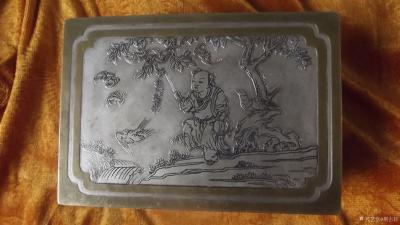 荆古轩收藏-我收藏的文房多面浅雕铜盒，它是前人高士心怀古意的表达和珍玩赏品。【图7】