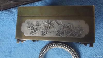 荆古轩收藏-我收藏的文房多面浅雕铜盒，它是前人高士心怀古意的表达和珍玩赏品。【图8】