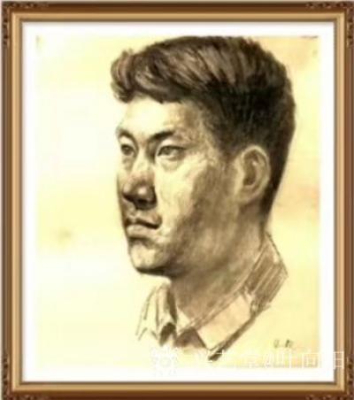 叶向阳日记-人物头像素描作品《我的战友》《保家卫国守边疆》；
  第一幅人物头像素描作品《【图1】