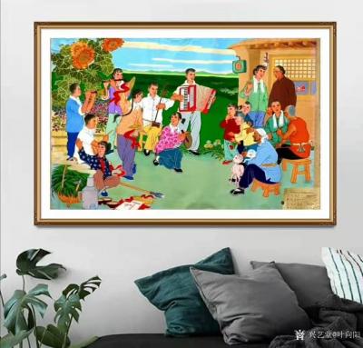 叶向阳日记-年画《送戏上门》，1965年在艺术学校毕业创作。曾参加河北省年画连环画观摩展。
【图2】