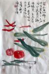冯增木日志-蔬果写生作品《菜市归来》白菜、土豆、大葱、西红柿、辣椒、黄瓜【图3】