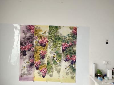 胡记领日记-近期精品工笔力作《牡丹金鱼》四尺斗方，国画牡丹锦鸡《锦上添花》四尺竖幅；国画公鸡【图6】