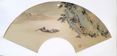 李亚南日记-李亚南书画工作室作品国画山水扇面作品、国画人物画作品，请欣赏；【图3】