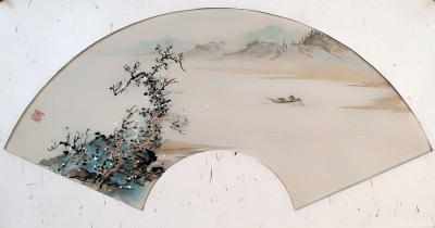 李亚南日记-李亚南书画工作室作品国画山水扇面作品、国画人物画作品，请欣赏；【图4】