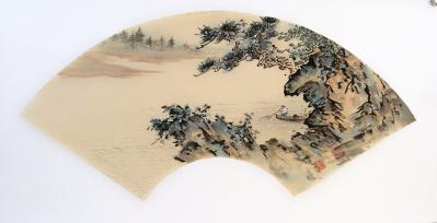 李亚南日记-李亚南书画工作室作品国画山水扇面作品、国画人物画作品，请欣赏；【图6】