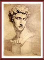 艺术家叶向阳日记:翰墨颂中华：素描石膏象《海盗》等3副作品。
  这是我19【图0】