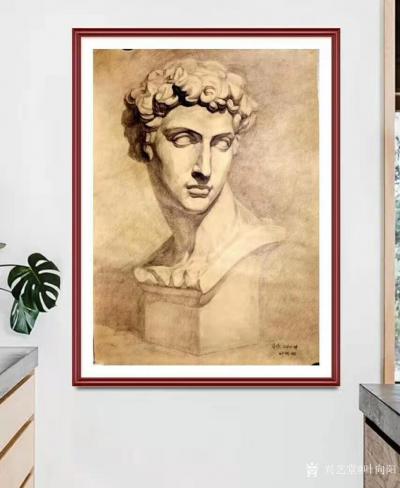 叶向阳日记-翰墨颂中华：素描石膏象《海盗》等3副作品。
  这是我1984年在天津美术学院【图2】