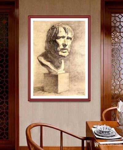 叶向阳日记-翰墨颂中华：素描石膏象《海盗》等3副作品。
  这是我1984年在天津美术学院【图4】