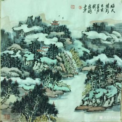 刘应雄日记-国画山水画写生作品《永州八记》《永州八景》系列山水画作品选；
  刘应雄山水画【图1】