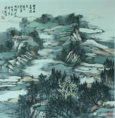 刘应雄日记-国画山水画写生作品《永州八记》《永州八景》系列山水画作品选；
  刘应雄山水画【图5】