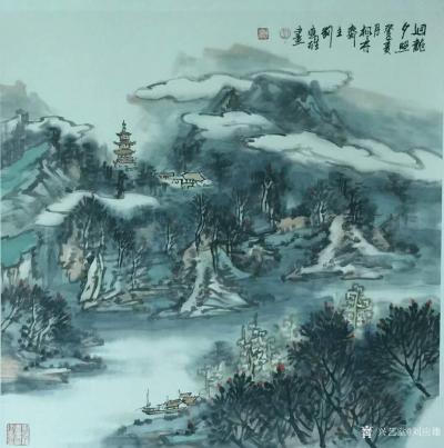 刘应雄日记-国画山水画写生作品《永州八记》《永州八景》系列山水画作品选；
  刘应雄山水画【图6】