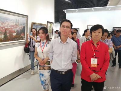 马培童收藏-香港画院院长马培童，陪同香港画院名誉院长何家英、参加山东“翰墨青州•2019中国【图2】