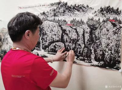 马培童日记-在研究探索焦墨中，不断前行，对焦墨的继承、发扬光大，和传承而努力。
  从沛县【图5】