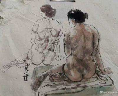 刘明礼日记-分享9月10月的人物写生作品女人体素描作品4幅，仅供参考。【图4】