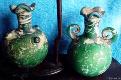 荆古轩收藏-收藏战汉老琉璃杯一对。穿越历史的时空，感受悠远的琉璃文化，曾几何时光倒流这小小的【图1】