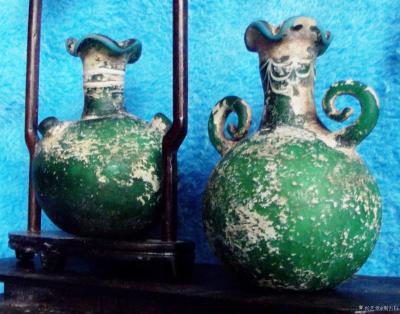 荆古轩收藏-收藏战汉老琉璃杯一对。穿越历史的时空，感受悠远的琉璃文化，曾几何时光倒流这小小的【图3】