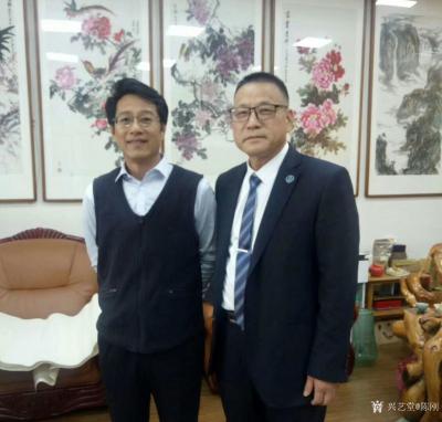 陈刚生活-与杨正伟，罗东风，华敬福等书画大咖以及台湾书画协会主席合影留念。与台湾书画艺术同【图1】