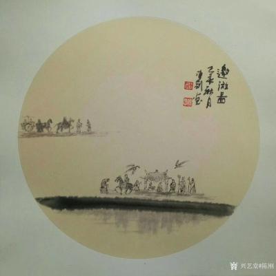 陈刚收藏-昨日小楼又东风，
一夜无眠入境中；
淡墨清唱江山美，
青翠依然入画屏。
【图2】