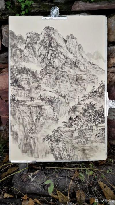 阎敏日记-太行山写生之旅，写不尽的太行美景；
  附乙亥年仲秋太行山写生新作品《崖上人家【图2】