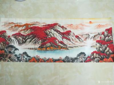 徐景莲日记-国画山水画«鸿运当头»，尺寸180×70cm，正在拍卖中，欢迎收藏者协商价格。
【图1】